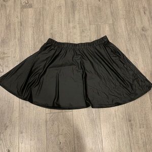 Black pleather skater skirt